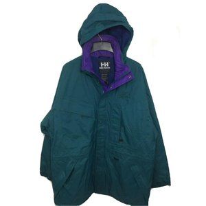 NEW Vintage Helly Hansen Men XL Winter Parka Green